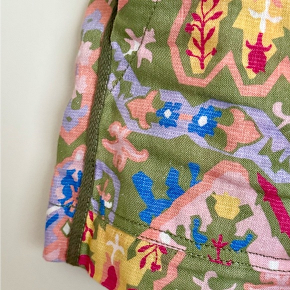 Zara Linen Multicolored High Waisted Shorts Womens Size XS - Picture 5 of 11